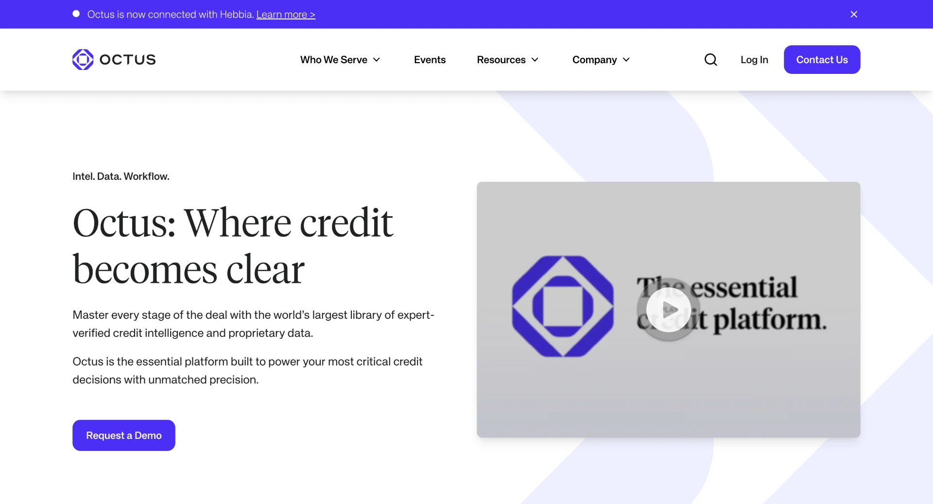 Octus homepage